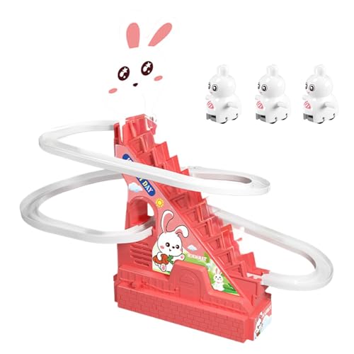 Schiebetreppe Kletterspielzeug, Tiersiegspiel Set - Cartoon Animal Sliding Track mit Lichtern - Nette Form-Puzzle-Spielsets für Back-to-School-Saison, Halloween, Weihnachten, Geburtstag von Wpsagek