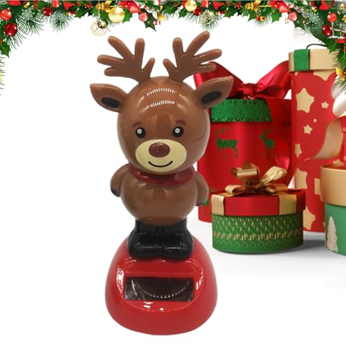 Solarbetriebenes Weihnachts-Tanzspielzeug, Weihnachts-Solar-Tanzfigur - Solarbetriebenes Schüttelpuppenspielzeug - Weihnachtsthema-Figurenspielzeug, tanzendes Schaukelspielzeug für von Wpsagek