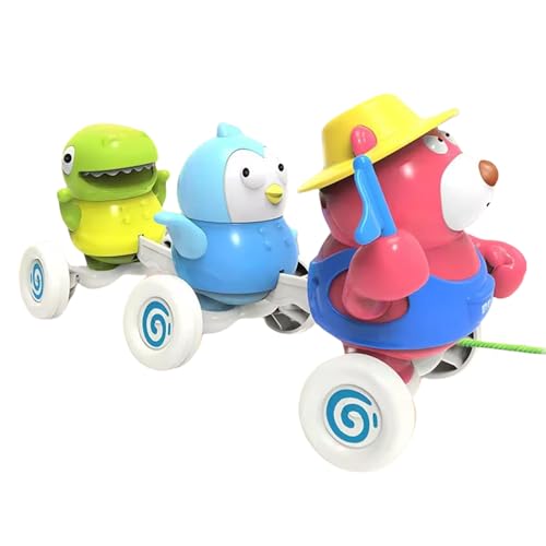 Tiere Pull Toy, Pull entlang Spielzeug - Mit Musik Baby Pull Toy - Crawling Game Anfänger Walker mit Tierdesign für Boy Girl 1-3 Jahre, Entwicklungsverbesserung der Hand-Auge-Koordination Tiere Pull Toy, Pull entlang Spielzeug - Mit Musik Baby Pull Toy - Crawling Game Anfänger Walker mit Tierdesign für Boy Girl 1-3 Jahre, Entwicklungsverbesserung der Hand-Auge-Koordination von Wpsagek