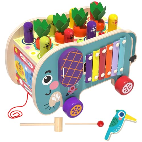 Wpsagek 8-in-1-Spielzeug, Holz-Würfel - Pädagogische Tier-Labyrinth-Zahnrad-Uhr-Lernspielzeug - 8-in-1-Design-Aktivitätsanhänger, Elefanten-Thema, verbessert die Feinmotorik für Kinder im Wpsagek 8-in-1-Spielzeug, Holz-Würfel - Pädagogische Tier-Labyrinth-Zahnrad-Uhr-Lernspielzeug - 8-in-1-Design-Aktivitätsanhänger, Elefanten-Thema, verbessert die Feinmotorik für Kinder im von Wpsagek