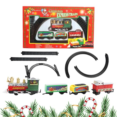 Wpsagek Elektrisches Eisenbahnset, Eisenbahnsets für, Kleine Kinderzüge Weihnachtsspielzeug, Eisenbahn-Sets unter dem Weihnachtsbaum, Modelleisenbahn, Weihnachtsdekoration für den Innenbereich für Wpsagek Elektrisches Eisenbahnset, Eisenbahnsets für, Kleine Kinderzüge Weihnachtsspielzeug, Eisenbahn-Sets unter dem Weihnachtsbaum, Modelleisenbahn, Weihnachtsdekoration für den Innenbereich für von Wpsagek