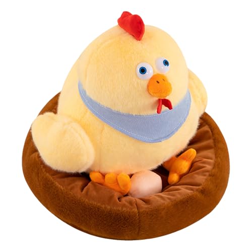 Wpsagek Hühnerplüschpuppe, Hühnchen -| Nettes Cartoon -Huhn mit Mattplüschspielzeug - Weichsofa -Kissen, 30 cm/11,81 Zoll kreative Tiersammlerfigur für Kinder, Kinder und Erwachsene von Wpsagek