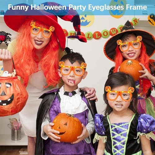 Wpsagek LED-Brille | Halloween Brille,Kürbis Foto Requisite Kostüm Zubehör Für Jugendliche Kinder Fest Karneval Feier Und Familienfeier,Fotoaccessoires Für Erwachsene Kinder Feste Familienfeiern von Wpsagek