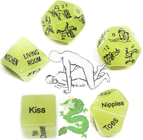 WreGmgg Fünf Grüne Würfel, Nachts Selbstleuchtend, Originelles Spielzeuggeschenk Für Männer Und Frauen - K2 WreGmgg Fünf Grüne Würfel, Nachts Selbstleuchtend, Originelles Spielzeuggeschenk Für Männer Und Frauen - K2 von WreGmgg