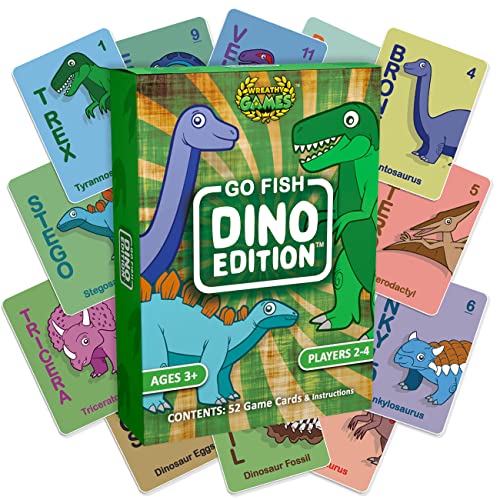 Wreathy Games - Go Fish - Dino Edition Kartenspiel - ab 3 Jahren von Wreathy Games