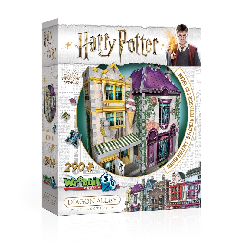 Wrebbit 3D 3D Puzzle - Harry Potter (TM) - Madam Malkin's & Florean Fortescue's Ice Cream 290 Teile Puzzle Wrebbit-3D-0510 von Wrebbit 3D