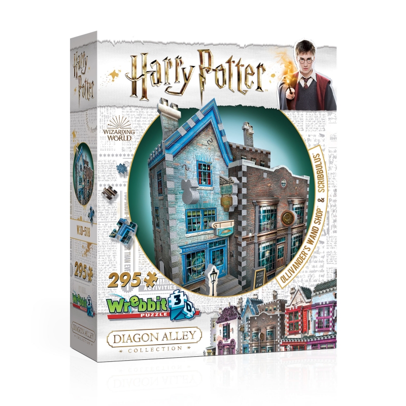 Wrebbit 3D 3D Puzzle - Harry Potter (TM) - Ollivander's Wand Shop & Scribbulus 295 Teile Puzzle Wrebbit-3D-0508 von Wrebbit 3D