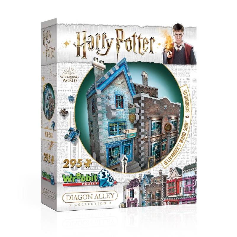 Wrebbit 3D 3D Puzzle - Harry Potter (TM) - Ollivander's Wand Shop & Scribbulus 295 Teile Puzzle Wrebbit-3D-0508 von Wrebbit 3D