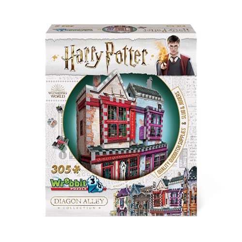 WREBBIT3D , Diagon Alley Collection: Quidditch Supplies & Slug & Jiggers (305pc), 3D Puzzle, Ages 14+ von Wrebbit