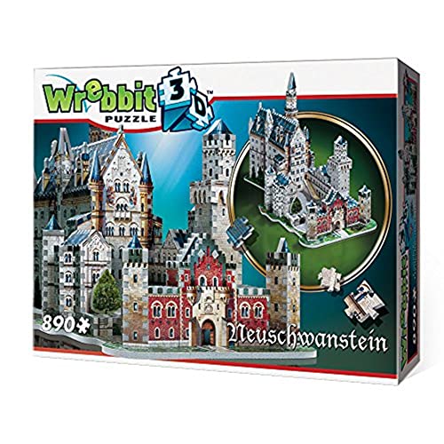 WREBBIT3D , Neuschwanstein Castle (890pc), 3D Puzzle, Ages 14+ von Wrebbit