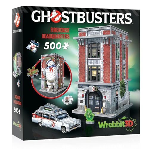 Wrebbit3D Ghostbusters 3D-Puzzle-Modell des Feuerhaus-Hauptquartiers | EIN übernatürliches Abenteuer aus 500 Teilen für Geisterjäger und paranormale Aktivitätsliebhaber von Wrebbit 3D