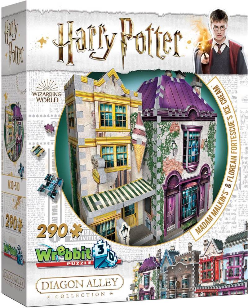 Wrebbit Harry Potter 3D Puzzle Madam Malkin's &  Florean Fortescue von Wrebbit