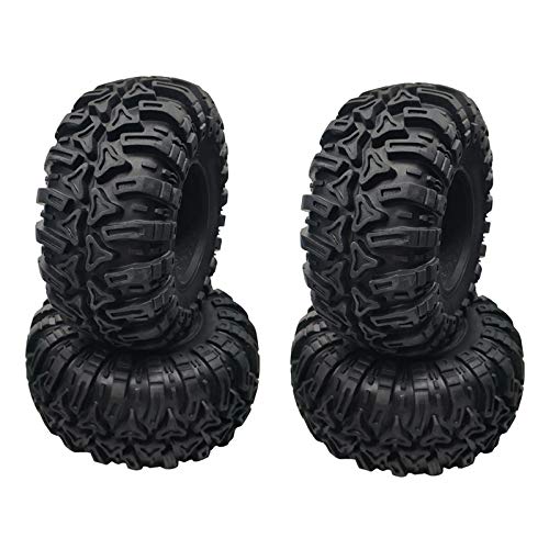 Wresetly 4 Stück 2.2 Gummi Reifen 2.2 Rad Reifen 128X60Mm für 1/10 Rc Crawler Trx4 Axial Scx10 Wraith Rr10 von Wresetly