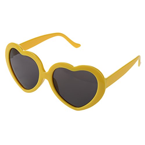 Wresetly Sonnenbrille, Herzform, Sommer, lustig, modisch, Gelb Wresetly Sonnenbrille, Herzform, Sommer, lustig, modisch, Gelb von Wresetly