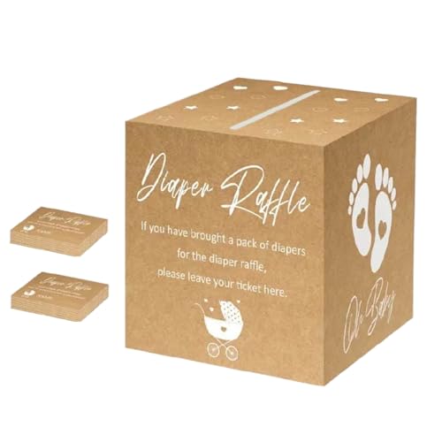 Abstimmungsbox für das Geschlecht – Dusch-Dekorationsspiele für Babys, Papier mit Partyzubehör für Eltern, Paare, Familienfeiern, Geburtstage und Veranstaltungen, 18 x 18 x 18 cm von Wrohto