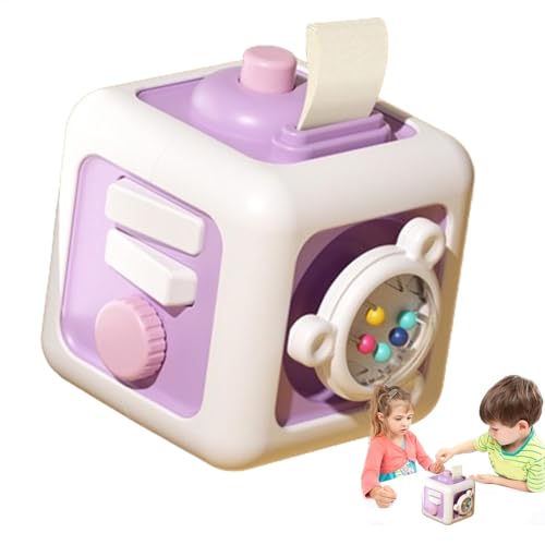 Busy Cube, Kids Sensory Board Toy, Educational Fine Motor Skills Toy, Interactive and Heavy Duty, Ideal for Boys 2+ Years Old for Travel and Learning, Purple/Green Busy Cube, Kids Sensory Board Toy, Educational Fine Motor Skills Toy, Interactive and Heavy Duty, Ideal for Boys 2+ Years Old for Travel and Learning, Purple/Green von Wrohto