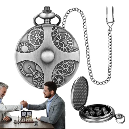 Pocket Watch Dice Set, Steampunk Gear Pocket Watch, Portable Dice Necklace, Dice Necklace for Board Games, Steampunk Dice with Gear, Role Playing Dice Set, Table Decoration Dice Set, Steampunk Dice Pocket Watch Dice Set, Steampunk Gear Pocket Watch, Portable Dice Necklace, Dice Necklace for Board Games, Steampunk Dice with Gear, Role Playing Dice Set, Table Decoration Dice Set, Steampunk Dice von Wrohto