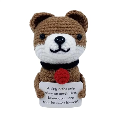 Positive Crochet Bear, Handmade Crochet Doll, Crochet Bear Toy, Emotional Crochet Doll, Encouragement Doll, Crochet Bear with Card, Cute Crochet Bear, Handmade Bear Ornament, Positive Message Doll Positive Crochet Bear, Handmade Crochet Doll, Crochet Bear Toy, Emotional Crochet Doll, Encouragement Doll, Crochet Bear with Card, Cute Crochet Bear, Handmade Bear Ornament, Positive Message Doll von Wrohto