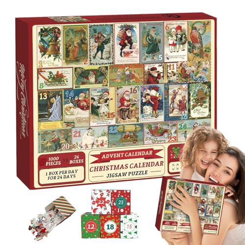 Rompecabezas navideño para niños, Calendario de Adviento 1000 piezas, Juego de rompecabezas navideño, Rompecabezas navideño divertido, Rompecabezas navideño divertido, Rompecabezas navideño de cuenta Rompecabezas navideño para niños, Calendario de Adviento 1000 piezas, Juego de rompecabezas navideño, Rompecabezas navideño divertido, Rompecabezas navideño divertido, Rompecabezas navideño de cuenta von Wrohto