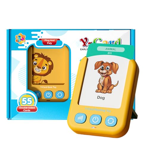Talking Flash Cards, Toddler Early Learning, ABS Card Reader with 55 Flashing Cards for Boys and Girls Aged 2-6 Years Old, Sensory Educational Card Toys, 9.8x7.5x2cm Talking Flash Cards, Toddler Early Learning, ABS Card Reader with 55 Flashing Cards for Boys and Girls Aged 2-6 Years Old, Sensory Educational Card Toys, 9.8x7.5x2cm von Wrohto