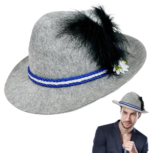 Wrohto German Caps Oktoberfest, Bavarian Style Hats with Feathers, Classic Alpine Felt Costumes, Festive Headwear for Cultural Events & Celebrations, 10.63x12.2x4.33 inches Wrohto German Caps Oktoberfest, Bavarian Style Hats with Feathers, Classic Alpine Felt Costumes, Festive Headwear for Cultural Events & Celebrations, 10.63x12.2x4.33 inches von Wrohto