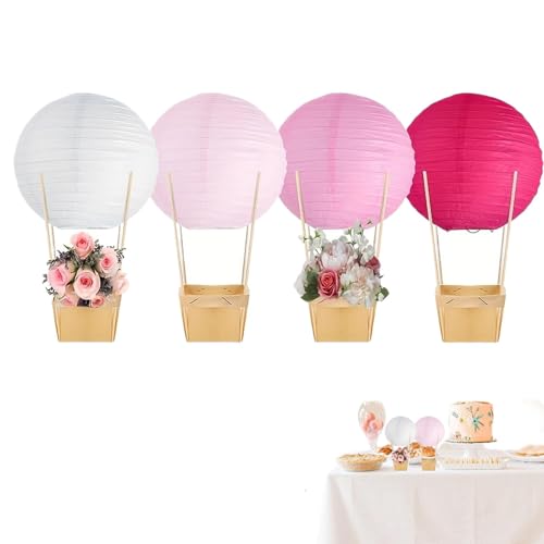 Wrohto Heißluftballon-Laternen, Tafelaufsätze, Papierlaternen, hölzerne Süßigkeitenschachteln mit Stäbchen, kreative Babyparty-Süßigkeiten-Box, perfekt für Weihnachten, Familienfeiern und besondere Wrohto Heißluftballon-Laternen, Tafelaufsätze, Papierlaternen, hölzerne Süßigkeitenschachteln mit Stäbchen, kreative Babyparty-Süßigkeiten-Box, perfekt für Weihnachten, Familienfeiern und besondere von Wrohto