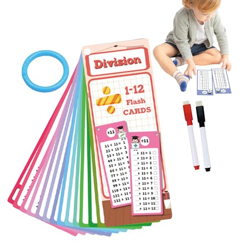 Wrohto Lernkarten Multiplikation, Multiplikationstabellenkarten, 2 trocken abwischbare Stifte, doppelseitig, Lernspielzeug für die 1. bis 3. Klasse Schule Wrohto Lernkarten Multiplikation, Multiplikationstabellenkarten, 2 trocken abwischbare Stifte, doppelseitig, Lernspielzeug für die 1. bis 3. Klasse Schule von Wrohto