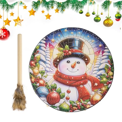 Wrohto Schamane Handtrommel, Handgemachte Weihnachten Rentier Percussion Drum, Tragbare Weihnachtsthema Handtrommel für Liebhaber, Freundinnen, Freunde Wrohto Schamane Handtrommel, Handgemachte Weihnachten Rentier Percussion Drum, Tragbare Weihnachtsthema Handtrommel für Liebhaber, Freundinnen, Freunde von Wrohto