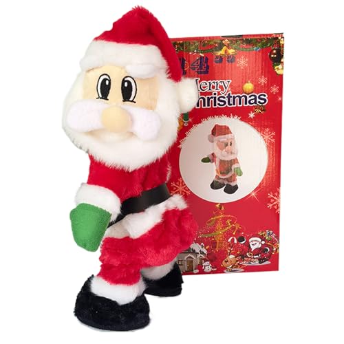 Wrohto Twerking Santa Claus, Singing and Dancing Plush Doll, Animated Christmas Toy, Perfect for Home Decorations, Adds Fun and Festivity to Your Holiday Celebrations, 19x13x34 cm von Wrohto