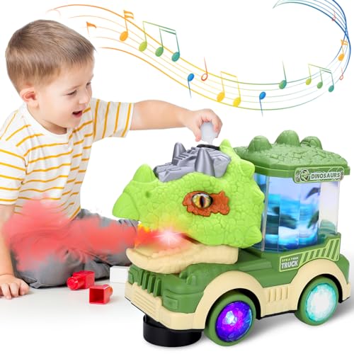 Wrymish Dinosaurier Auto Spielzeug ab 2 3 4 Jahre Junge Mädchen, Universal-Räder Dino Auto, Spielzeugauto mit Ton&Licht, Kinder Weihnachts Geburtstags Geschenke Wrymish Dinosaurier Auto Spielzeug ab 2 3 4 Jahre Junge Mädchen, Universal-Räder Dino Auto, Spielzeugauto mit Ton&Licht, Kinder Weihnachts Geburtstags Geschenke von Wrymish