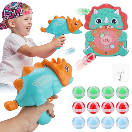 Wrymish Dinosaurier Dartscheibe Schießspielzeug ab 3 4 5 Jahre Jungen Mädchen, Wurfspiel Spielzeugpistole mit Zielscheibe&12 Bällen, Dart Board Spiele Spielzeug,Kinder Weihnachts Geburtstags Geschenke Wrymish Dinosaurier Dartscheibe Schießspielzeug ab 3 4 5 Jahre Jungen Mädchen, Wurfspiel Spielzeugpistole mit Zielscheibe&12 Bällen, Dart Board Spiele Spielzeug,Kinder Weihnachts Geburtstags Geschenke von Wrymish