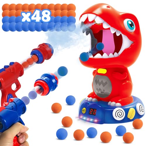 Wrymish Dinosaurier Schießspielzeug ab 4 5 6 7 8 Jahre Junge Mädchen, Bewegliches Schießspielzeug mit 2 Luftpumpenpistolen, Zielschießspiele mit Ton&Licht, Kinder Weihnachts Geburtstags Geschenke Wrymish Dinosaurier Schießspielzeug ab 4 5 6 7 8 Jahre Junge Mädchen, Bewegliches Schießspielzeug mit 2 Luftpumpenpistolen, Zielschießspiele mit Ton&Licht, Kinder Weihnachts Geburtstags Geschenke von Wrymish
