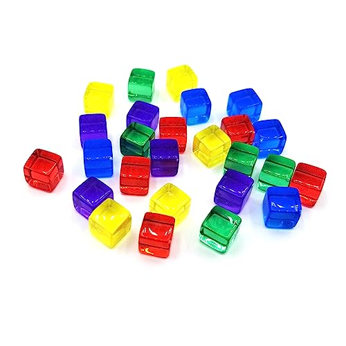 Wsdsgz 200pcs/set Six Sided Acryl Dices Square Corner Blankes Dices Clear Board Game Gravur Farbenfrohe Dices Bildungsspielzeug von Wsdsgz