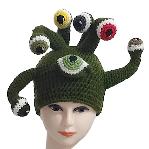 Wsdsgz Beliebte Oktopus Augen Strick Mütze Für Party Handgefertigte Neuheit Frauen Mädchen Foto Hat Cosplay Kostüm von Wsdsgz
