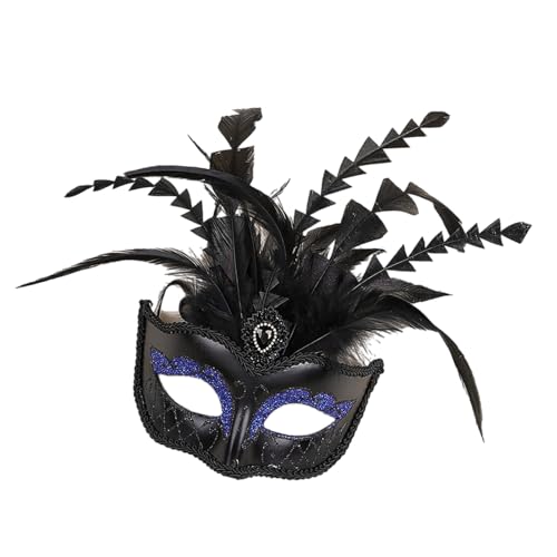 Wsdsgz Federierte Halbgesicht Mit Strasssteinen Für Maskeraden Halloween Cosplay & Prom Accessoires Maskeraden Maske von Wsdsgz