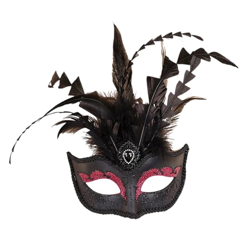 Wsdsgz Federierte Halbgesicht Mit Strasssteinen Für Maskeraden Halloween Cosplay & Prom Accessoires Maskeraden Maske von Wsdsgz