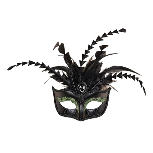 Wsdsgz Federierte Halbgesicht Mit Strasssteinen Für Maskeraden Halloween Cosplay & Prom Accessoires Maskeraden Maske von Wsdsgz