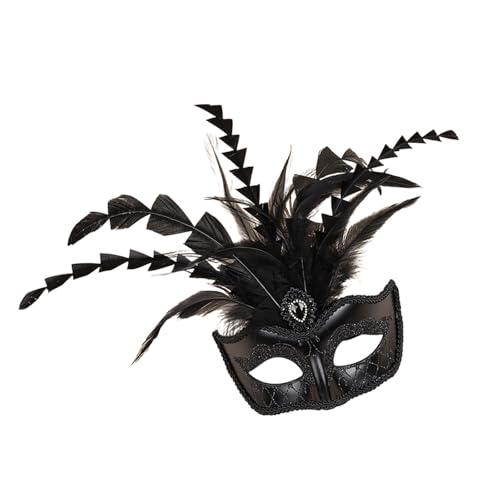 Wsdsgz Federierte Halbgesicht Mit Strasssteinen Für Maskeraden Halloween Cosplay & Prom Accessoires Maskeraden Maske von Wsdsgz