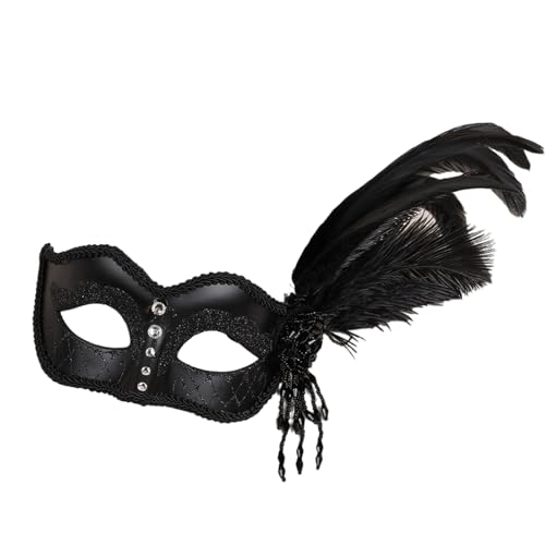 Wsdsgz Strasssteine Glänzen Maskeraden Maske Venezianer Masque Frauen Halloween Weihnachten Halbgesicht Maske Eyemask Cosplay Requisiten Halbgesicht Eyemask von Wsdsgz