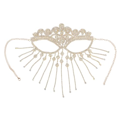 Wsdsgz Strasssteine Tassels Veil Maske Vollgesicht Frauen Kette Gesichtsmaske Masquerade Tanzpartys Auftritte Gesichtsbehörde Accessoire Wsdsgz Strasssteine Tassels Veil Maske Vollgesicht Frauen Kette Gesichtsmaske Masquerade Tanzpartys Auftritte Gesichtsbehörde Accessoire von Wsdsgz