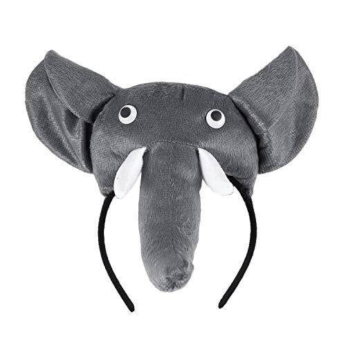 Wsidrnty 3D-Elefanten-Kopfband, Tierbauernhof, Kostüm, für Kinder, Erwachsene, Maskerade von Wsidrnty