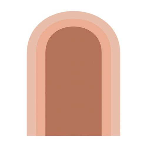 Wswqop Arch Wandaufkleber PVC Wanddekor Selbstklebend Wasserdicht Einfach zu Befestigen für Wohnzimmer Schlafzimmer Büro Kinderzimmer, Orange von Wswqop