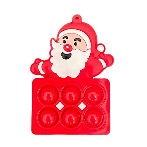Mini Push Bubble Schlüsselanhänger Weihnachten Fidgets Schlüsselanhänger Angst Stressabbau Handspielzeug Stress Abbauen Kinder Erwachsene Dekomprimieren Spielzeug von WuLi77
