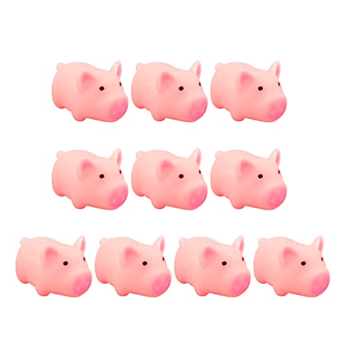 Packung Mit 10 Lustigen Schweinchen Quetschspielzeugen Mit Quietschendem Geräusch Quietschspielzeug Für Erwachsene Und Kinder Anti Stress Entlüftungsöffnungen Dekompressionsspielzeug von WuLi77