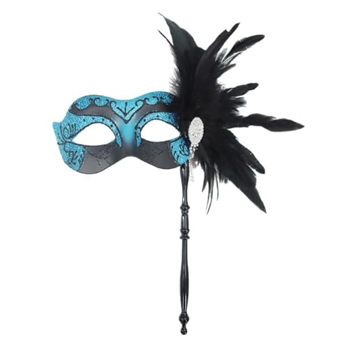 WuLi77 Federn Maskerade Maske Für Damen Venezianische Maske Party/Ball Abschlussball/Hochzeit/Wanddekoration Karneval Maske Kostümmaske Halbe Gesichtsmaske von WuLi77