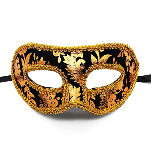 WuLi77 Herren Maskerade Maske Vintage Venezianische Maske Halbe Gesichtsmaske Männliche Party Maske Halloween Kostüme Zubehör Für Karneval Herren Maskerade Maske Venezianische Maske Halbe Party von WuLi77