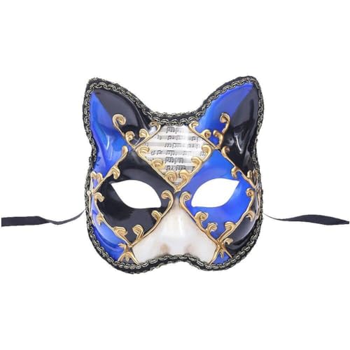 Wudaizhi Big Cat Halloween Animal Maske Halbgesicht Urlaubsanime -party Mask Europäische Und Amerikanische Maskerade Venedig von Wudaizhi