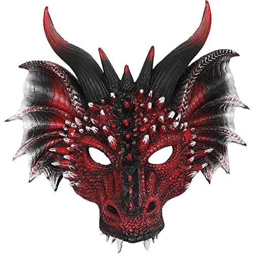 Wudaizhi Halloween Dragon Maske Lustige Dinosauriermaske Carniva Maske Frauen Kostüm Mask Party Maske Für Maskerad Dress Up von Wudaizhi