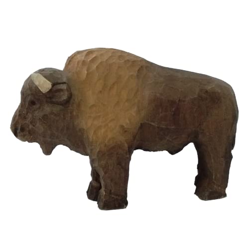 Wudimals - 40467 - Wildtiere, Bison, Holz, handgeschnitzt, handbemalt, 11cm x 7,5cm Wudimals - 40467 - Wildtiere, Bison, Holz, handgeschnitzt, handbemalt, 11cm x 7,5cm von Wudimals