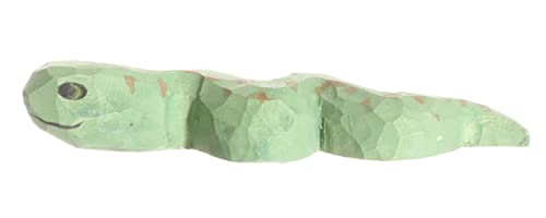 Wudimals - 40479 - Schlange, Holz, handgeschnitzt, handbemalt, 5,1cm x 2,1cm von Wudimals
